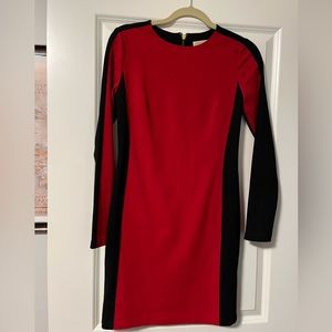 Michael by Michael Kors vintage black and red dress with gold back zipper SZ 0